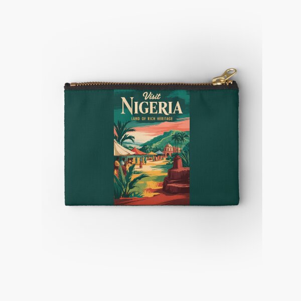 Item preview, Nigeria Painterly Illustration Travel Art Vintage designed and sold by KrisSidDesigns.