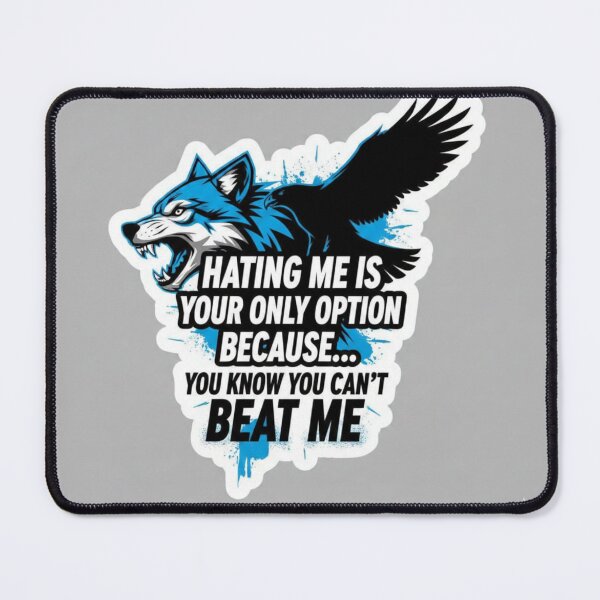 Item preview, Hating Me Is Your Only Option Wolf and Eagle Power Sticker designed and sold by Scro-Ciob-Shop.