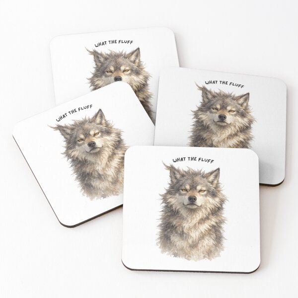 Item preview, What The Fluff – Funny Wolf Attitude Design designed and sold by GeoWild Designs.