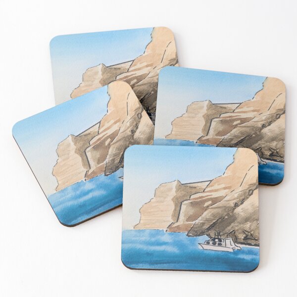 Item preview, Tenerife Los Gigantes cliffs watercolour painting designed and sold by Art-By-Rosalind.