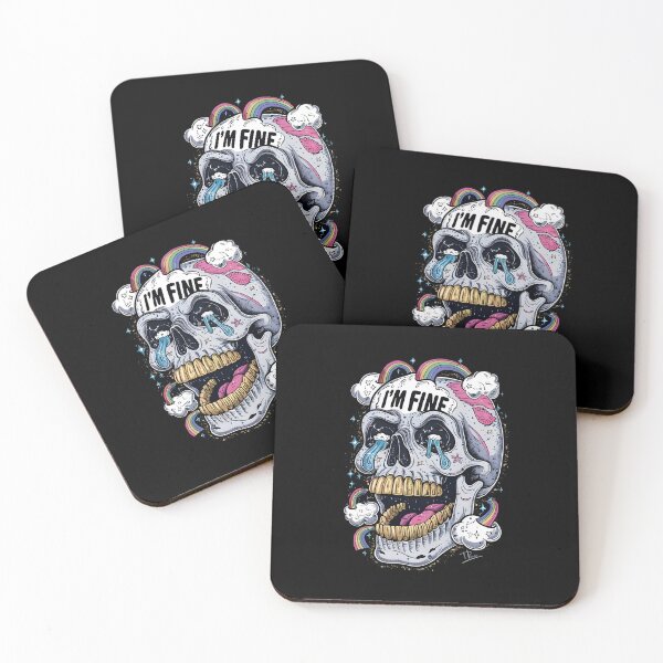 Item preview, The skull's 'I'm fine' designed and sold by Azhastor.