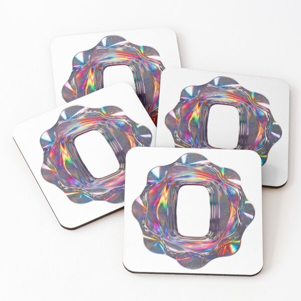 Item preview, Iridescent metallic frame with rainbow reflections and empty center designed and sold by Creative88Art.