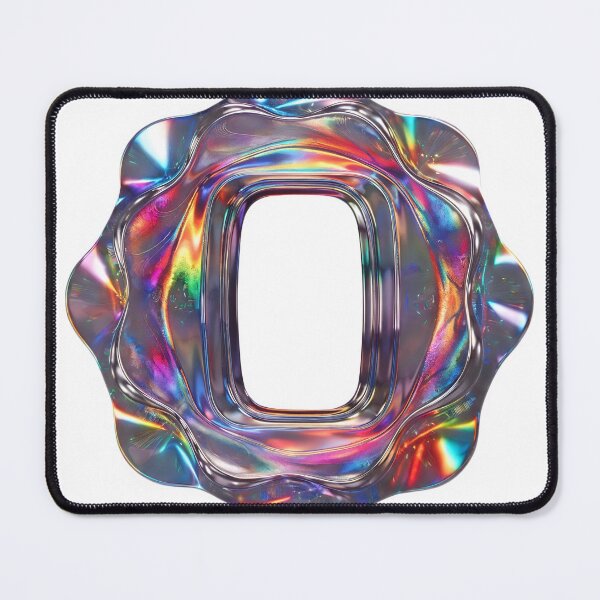 Item preview, Iridescent metallic frame with rainbow reflections and empty center designed and sold by Creative88Art.