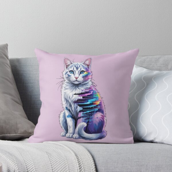 Item preview, Digital Dream - AI Hallucination Melting Cat designed and sold by dose-of-art-lab.