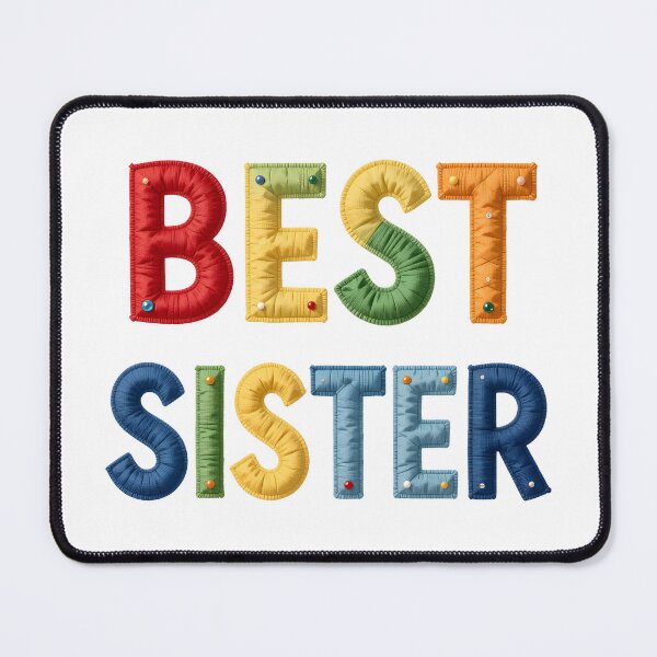 Item preview, BEST SISTER - IN COLORFUL FAUX LETTERING designed and sold by AlexOBrienArt.