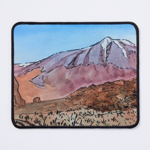 Item preview, Volcanic landscape El Teide Tenerife in watercolour designed and sold by Art-By-Rosalind.