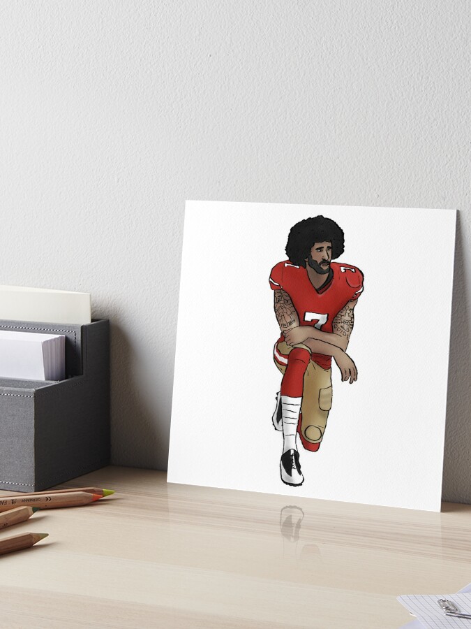 Colin kaepernick Kneeling Art Board Print for Sale by Djoness