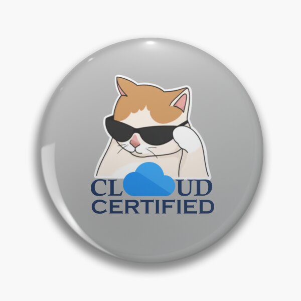 Item preview, Cloud Certified Microsoft Azure Colors Design | Sticker | Tech Decals | Pin | Meme | cat designed and sold by I am Certified.