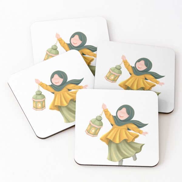 Item preview, Cute Hijabi Girl with Lantern Illustration designed and sold by novyron.
