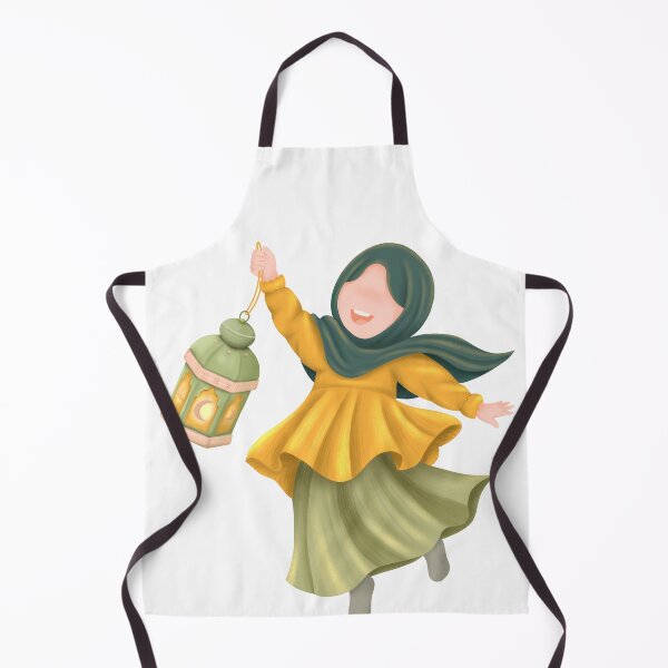 Item preview, Cute Hijabi Girl with Lantern Illustration designed and sold by novyron.