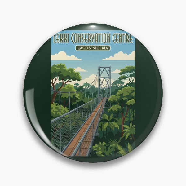 Item preview, Lekki Conservation Centre Nigeria Illustration Travel Art Vintage designed and sold by KrisSidDesigns.