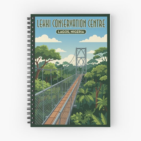 Item preview, Lekki Conservation Centre Nigeria Illustration Travel Art Vintage designed and sold by KrisSidDesigns.