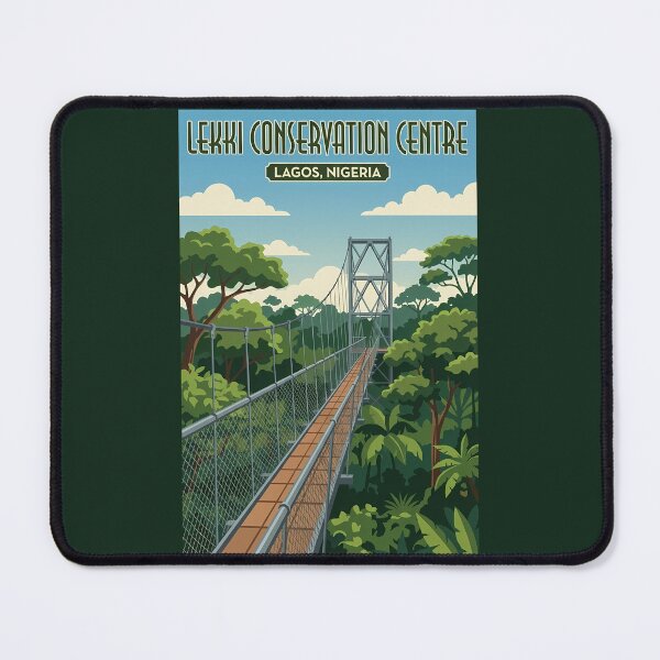 Item preview, Lekki Conservation Centre Nigeria Illustration Travel Art Vintage designed and sold by KrisSidDesigns.