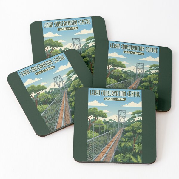 Item preview, Lekki Conservation Centre Nigeria Illustration Travel Art Vintage designed and sold by KrisSidDesigns.