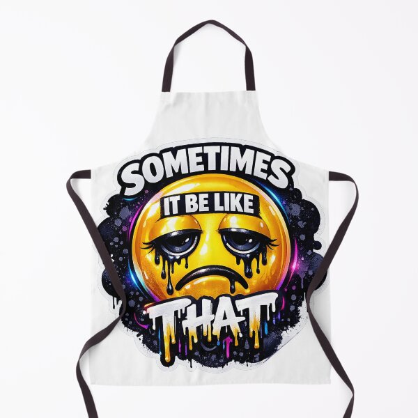 Item preview, Vibrant 3D Modern Graffiti "Sometimes It Be Like That" Sad Emoji Sticker designed and sold by ARTCREATESHOP.
