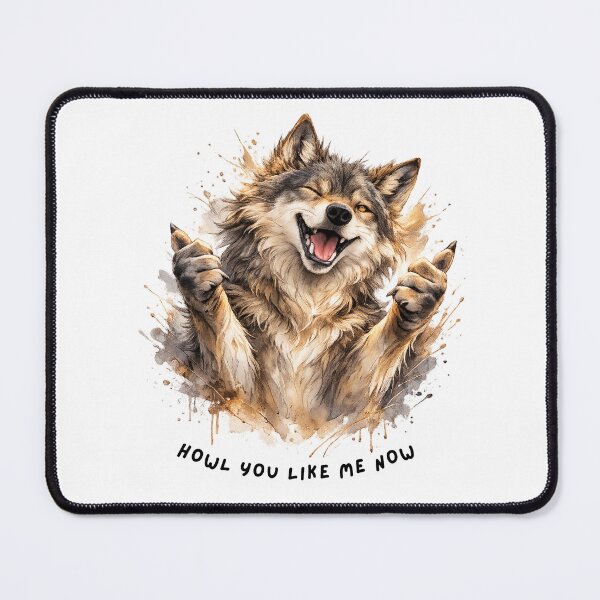Item preview, Howl You Like Me Now – Funny Confident Wolf Art designed and sold by GeoWild Designs.