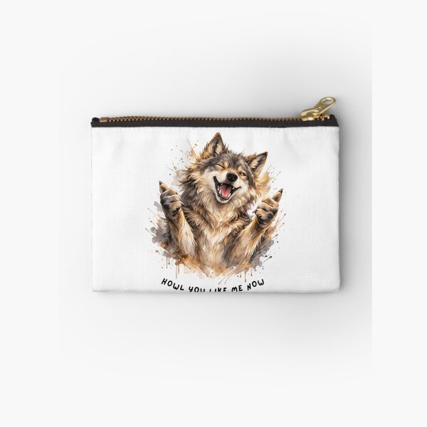 Artikelvorschau, Hey, du magst mich jetzt? – Lustige, selbstbewusste Wolfskunst entworfen und verkauft von GeoWild Designs.
