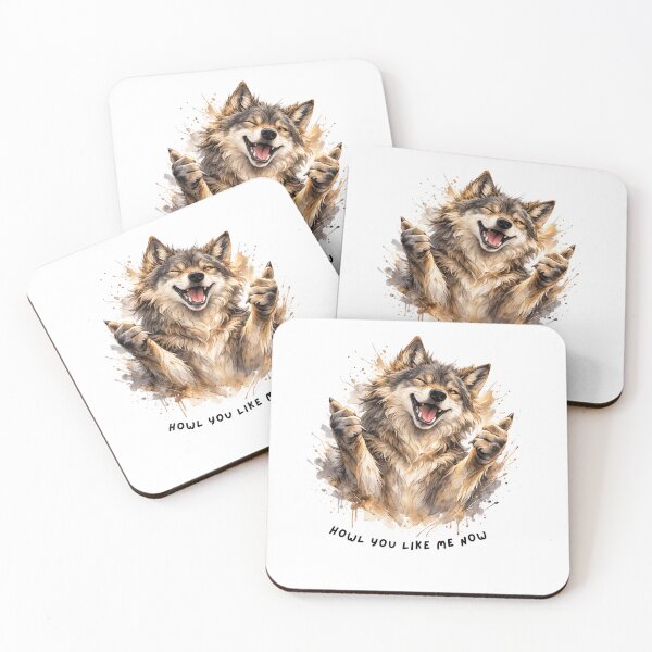 Item preview, Howl You Like Me Now – Funny Confident Wolf Art designed and sold by GeoWild Designs.