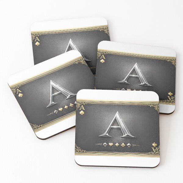 Item preview, Luxury Ace of Spades playing card with gold accents and elegant design designed and sold by Creative88Art.