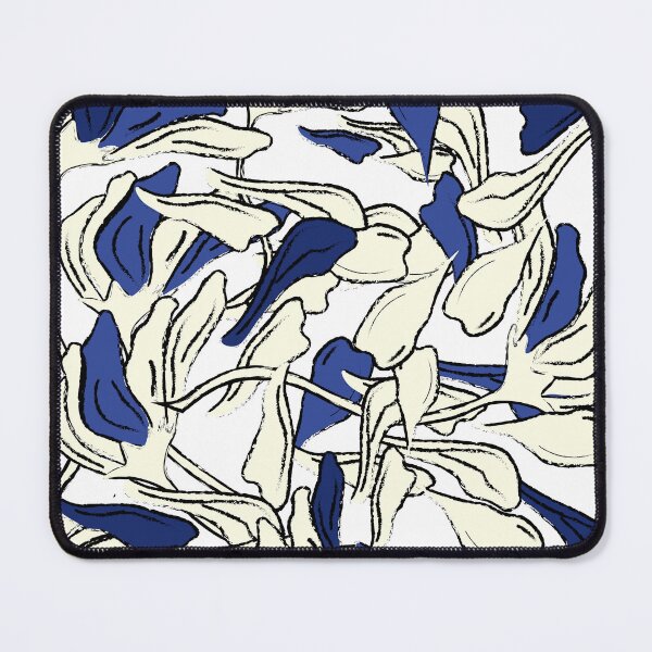 Item preview, Indigo Blue Floral Pattern | Elegant Botanical Art Print | Modern Vintage Flower Design designed and sold by SurfaceLab.