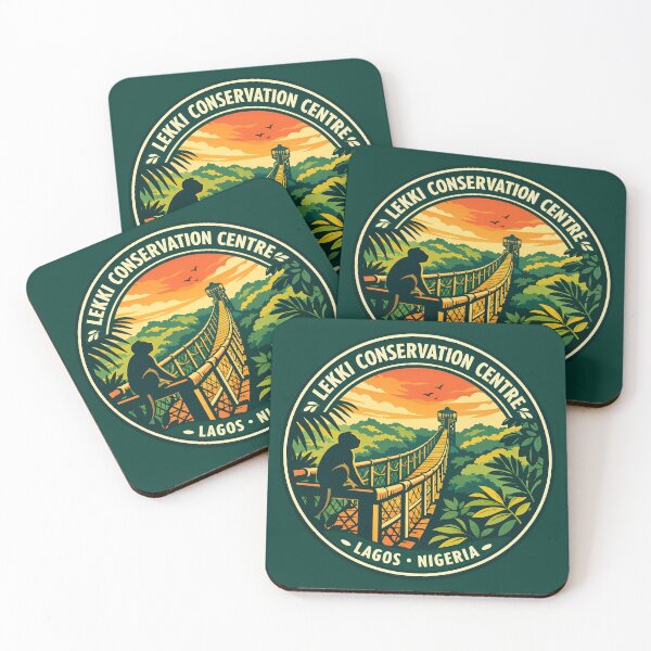 Item preview, Lekki Conservation Centre Nigeria Illustration Travel Art Badge designed and sold by KrisSidDesigns.