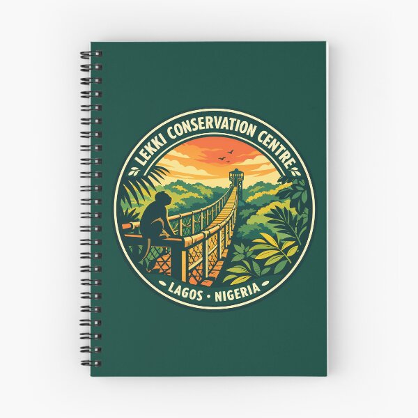 Item preview, Lekki Conservation Centre Nigeria Illustration Travel Art Badge designed and sold by KrisSidDesigns.