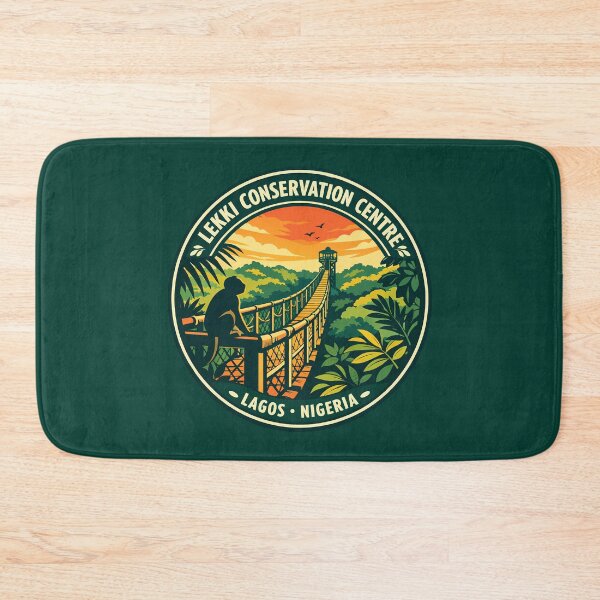 Item preview, Lekki Conservation Centre Nigeria Illustration Travel Art Badge designed and sold by KrisSidDesigns.