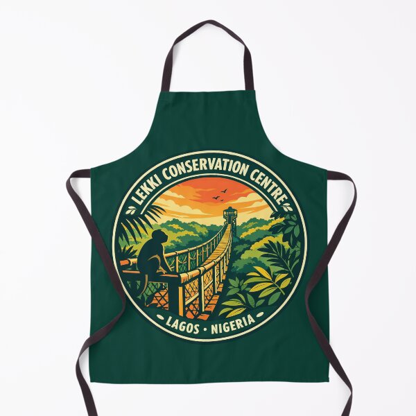 Item preview, Lekki Conservation Centre Nigeria Illustration Travel Art Badge designed and sold by KrisSidDesigns.