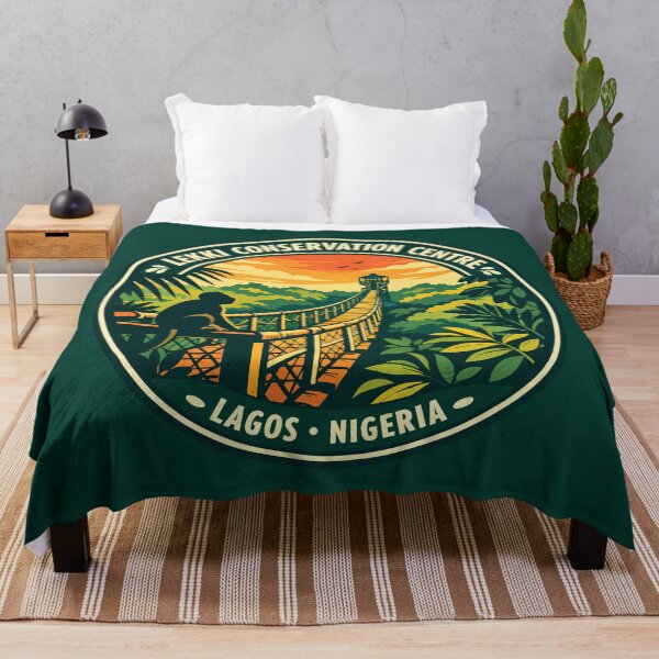 Item preview, Lekki Conservation Centre Nigeria Illustration Travel Art Badge designed and sold by KrisSidDesigns.