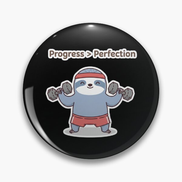 Item preview, Progress Over Perfection Sloth Workout Design | Cute Gym Motivation Art designed and sold by SV-Creation.