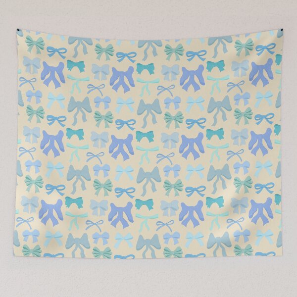 Item preview, Pretty Preppy Blue Bows designed and sold by Carrie Cantwell Art.