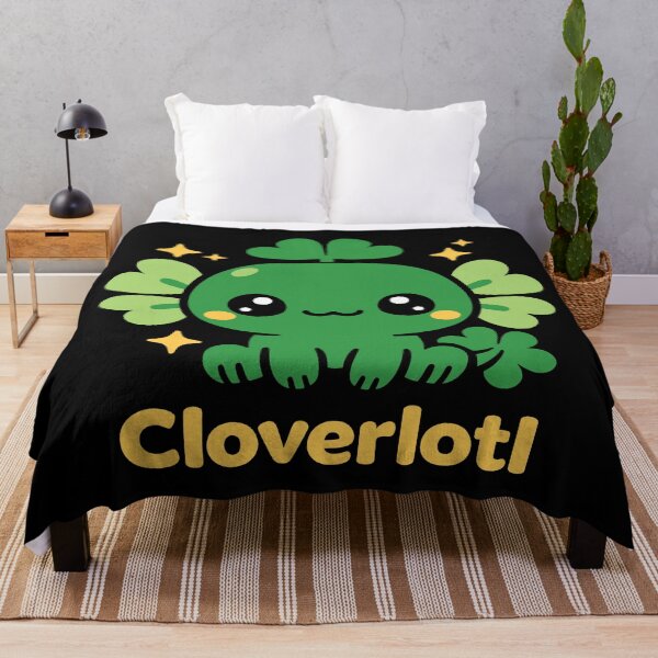 Item preview, Cloverlotl - Playful Clover and Axolotl Kawaii Character designed and sold by NaturEdeN.