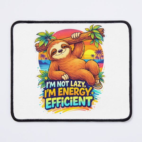 Item preview, Funny Sloth Energy Efficient Quote designed and sold by RetroRespect.