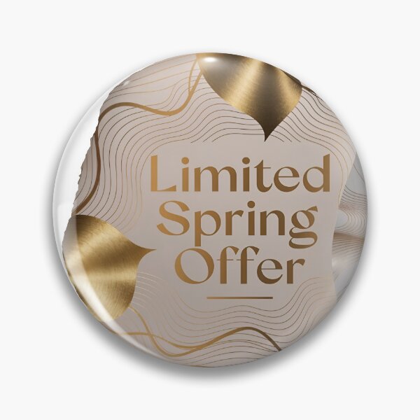 Item preview, Elegant limited spring offer label with gold accents and modern design designed and sold by Creative88Art.