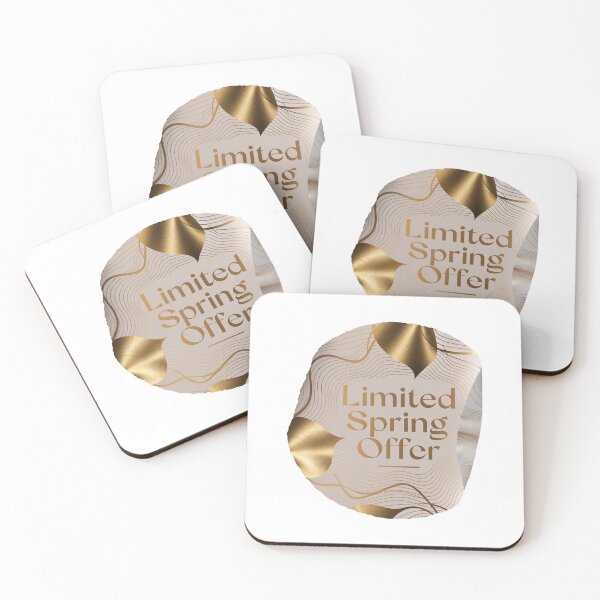 Item preview, Elegant limited spring offer label with gold accents and modern design designed and sold by Creative88Art.