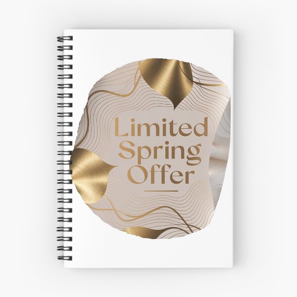Item preview, Elegant limited spring offer label with gold accents and modern design designed and sold by Creative88Art.
