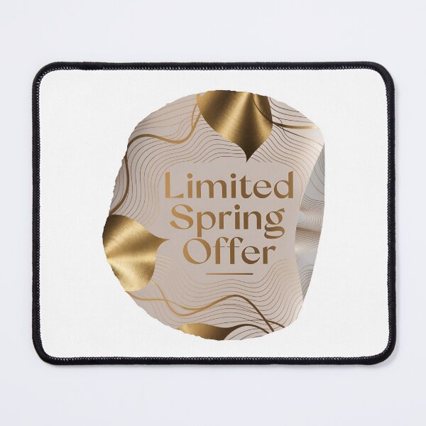 Item preview, Elegant limited spring offer label with gold accents and modern design designed and sold by Creative88Art.