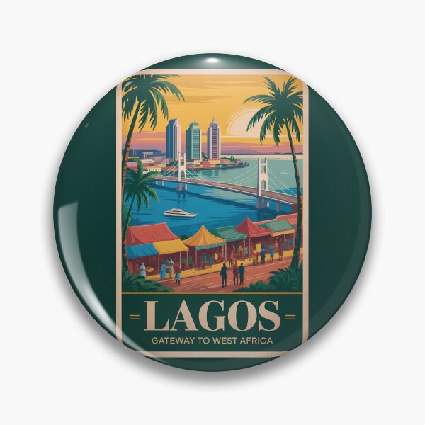 Item preview, Lagos Illustration Travel Art Vintage designed and sold by KrisSidDesigns.