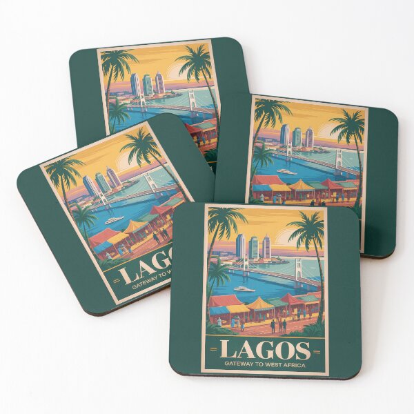 Item preview, Lagos Illustration Travel Art Vintage designed and sold by KrisSidDesigns.