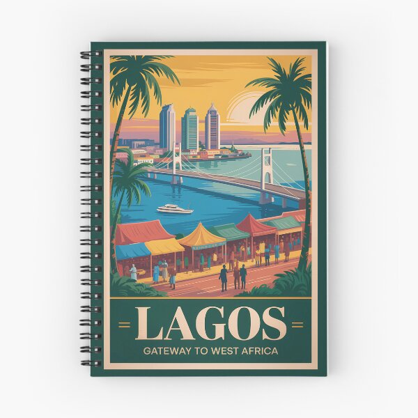 Item preview, Lagos Illustration Travel Art Vintage designed and sold by KrisSidDesigns.