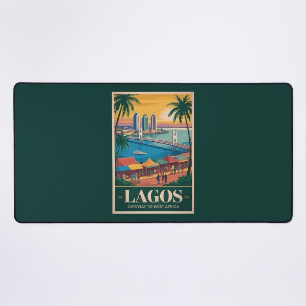 Item preview, Lagos Illustration Travel Art Vintage designed and sold by KrisSidDesigns.