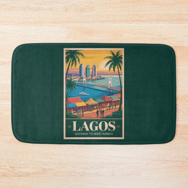 Item preview, Lagos Illustration Travel Art Vintage designed and sold by KrisSidDesigns.