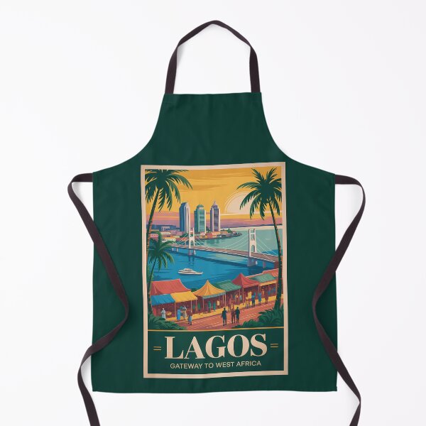 Item preview, Lagos Illustration Travel Art Vintage designed and sold by KrisSidDesigns.