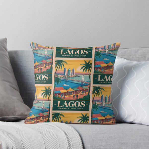 Item preview, Lagos Illustration Travel Art Vintage designed and sold by KrisSidDesigns.
