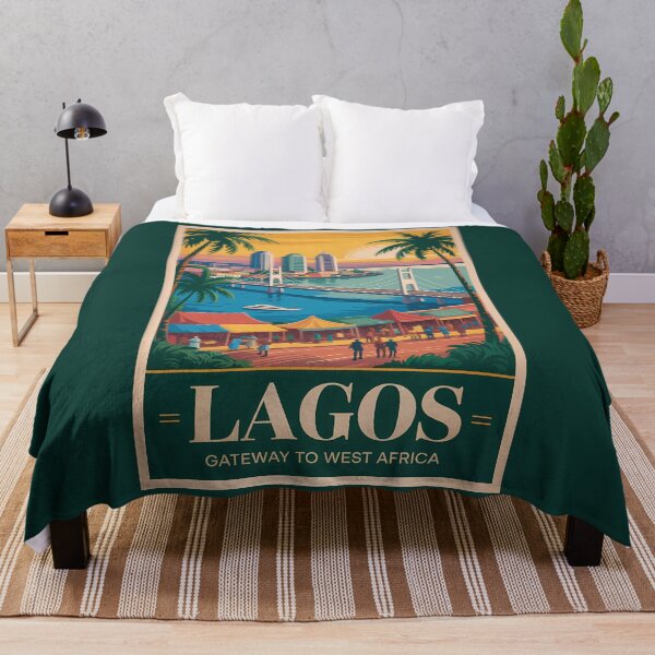 Item preview, Lagos Illustration Travel Art Vintage designed and sold by KrisSidDesigns.