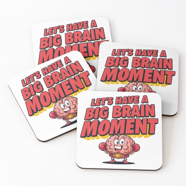 Item preview, Let’s Have a Big Brain Moment – Funny Smart Cartoon Brain Design designed and sold by Design Delinquent.