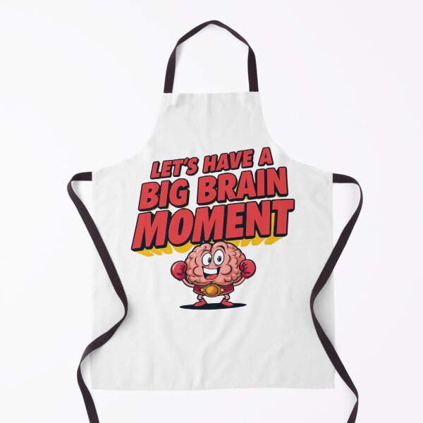 Item preview, Let’s Have a Big Brain Moment – Funny Smart Cartoon Brain Design designed and sold by Design Delinquent.