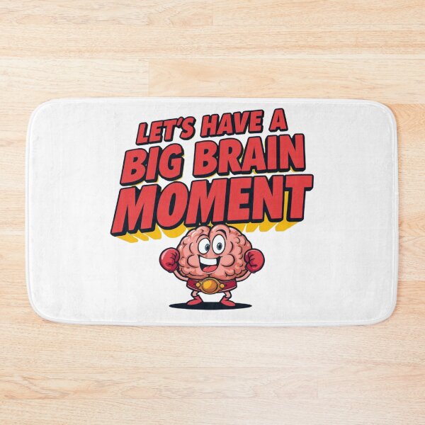 Item preview, Let’s Have a Big Brain Moment – Funny Smart Cartoon Brain Design designed and sold by Design Delinquent.