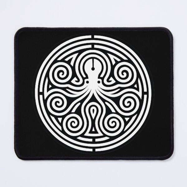 Item preview, Viking Kraken Sacred Geometry Octopus Mandala – Crop Circle Labyrinth Norse Mythology Blackwork Tattoo Cosmic Celtic Spiral designed and sold by WilderRoads.