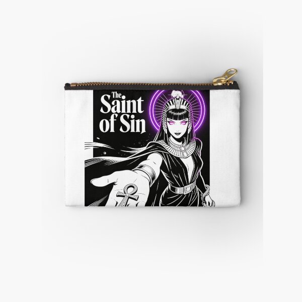 Item preview, cleopatra saint saint of sin serpent queen ankh relic gothic engraving hot pink eyes electric purple halo dark fantasy designed and sold by DarkMedieval.